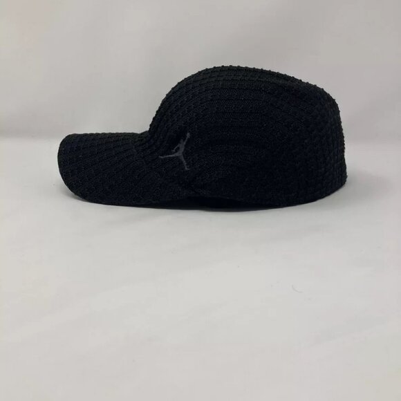 Vintage AIR JORDAN Jumpman Knit Woven Flex Fit Hat Cap Black Size M/L - Picture 4 of 8